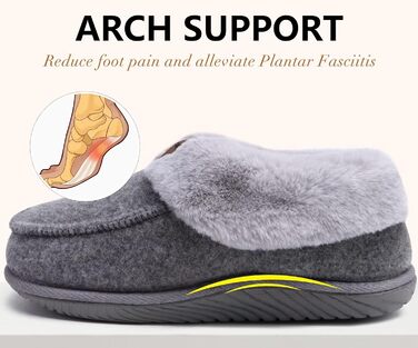 Тапочки жіночі COFACE, теплі, флісові, зимові, з рухомої підошвою, сірі (44 EU)