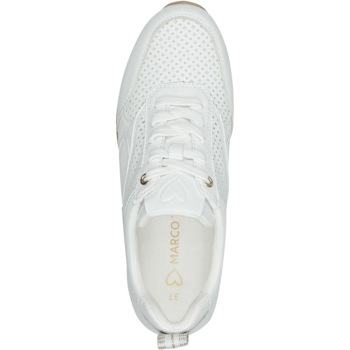 Жіночі кросівки Marco Tozzi, білі, на шнурівці, веганський матеріал (40 EU)