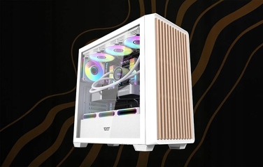 Корпус для комп'ютера darkFlash DS900WD Midi Tower (білий, ATX, загартоване скло, gaming)
