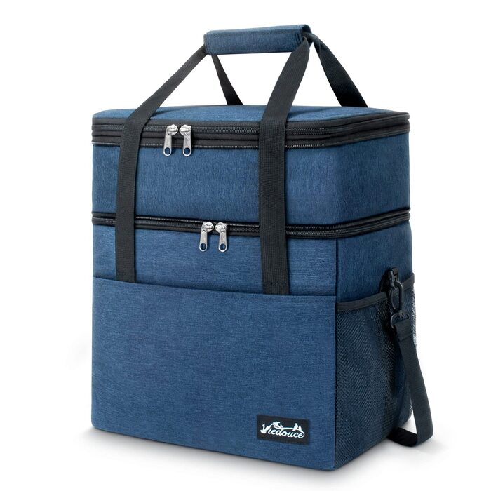 Термосумка Viedouce 21L: ізольована сумка-холодильник для пікніків та подорожей (синій)