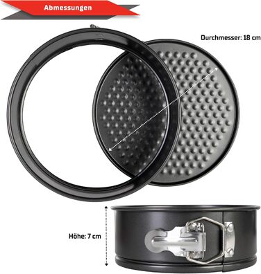 Форма для випічки Wenco Premium Mini-Springform, кругла, Ø 18 см, з антипригарним покриттям, з вуглецевої сталі, м'ятно-зелена (Версія 2022)