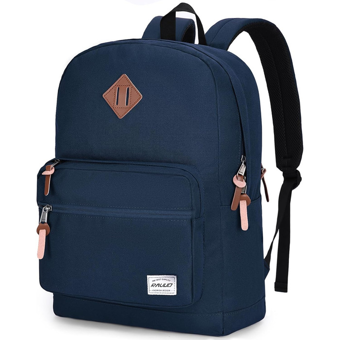 Жіночий рюкзак RAVUO, водонепроникний, для ноутбука 15.6 дюймів, шкільний, туристичний, повсякденний, для роботи та подорожей, Бордовий (Синій)
