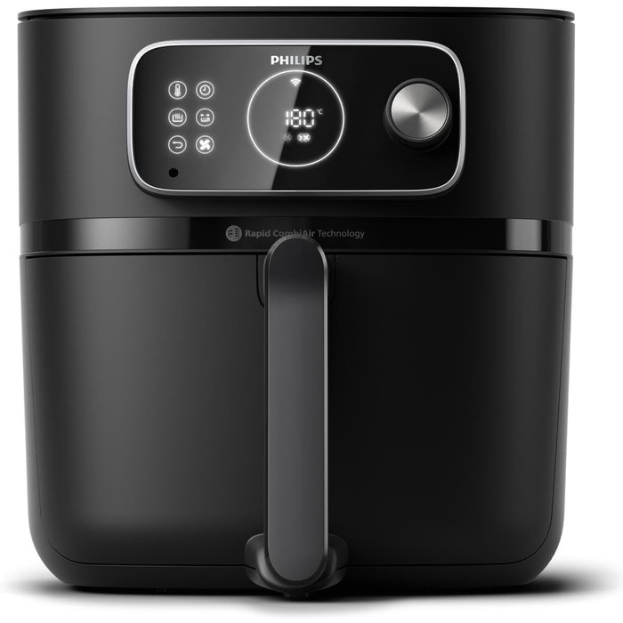 Philips Airfryer Combi 7000 Series XXL - 8.3 l (2 kg), 22-in-1 Airfryer, WiFi Connection, Automatic Cooking Programs, 99% Less Fat with Rapid CombiAir, Recipe App (HD9875/90)