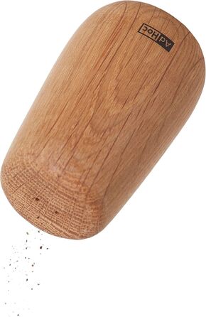 AdHoc GS30 Set of Pepper and Salt Shakers Yoko | Natural Oak Wood, Lightly and Darkly Oiled | Double Holes and Large Opening for Filling