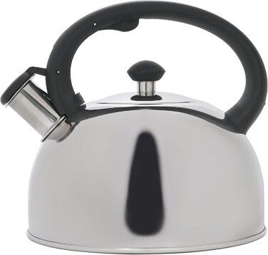 Kelomat, 1894-360, Whistling Kettle, 2.0 Liter, Stainless Steel, with Lid, Flip-Up Spout, Induction