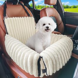 Автокрісло для собак Mixjoy: зручне ліжко для маленьких та середніх собак, сіре (бежеве)