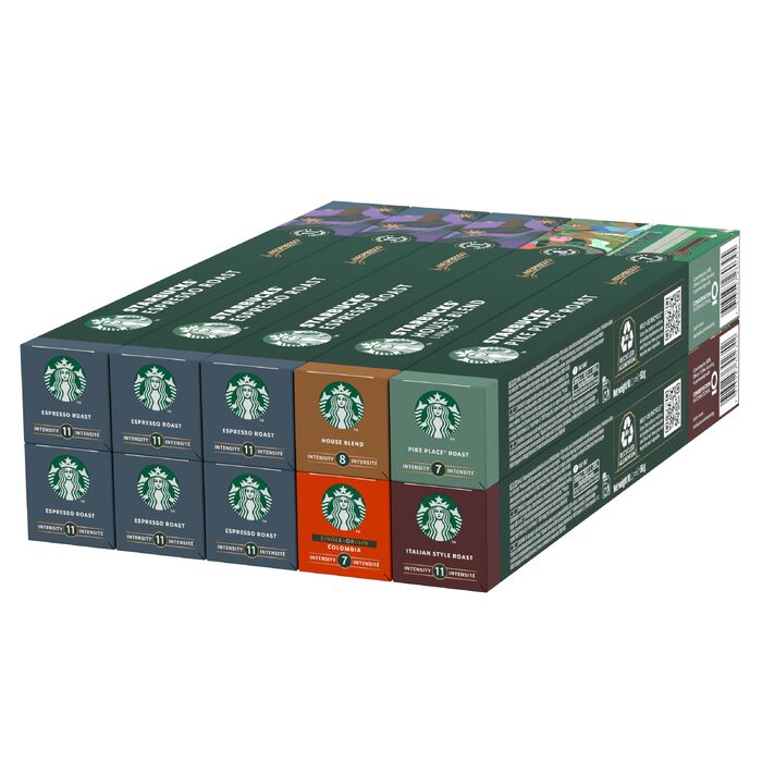 Кавові капсули Starbucks Espresso Roast для Nespresso, набір 10х10 (100 капсул), інтенсивний смак