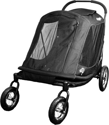 Дитяча та собача коляска Apollo 3-в-1 | Легка складана переносна сумка для собак та котів | Чорний колір