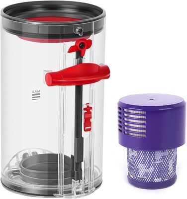 Transparent Dust Collector Bin for Dyson V11, V15, SV14, SV15, SV22 - HEPA Filter Included, Replacement Part & Accessory for Dyson Vacuum Cleaners