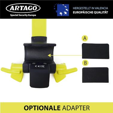 ARTAGO 870 Блокіратор керма 2-в-1 з сигналізацією 120дБ і LED, протиугінний замок для авто, на кермову спицю, преміум якість