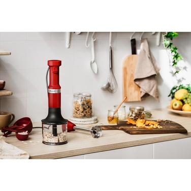 Ручний блендер KitchenAid 5KHBV83, 180 Вт, червоний