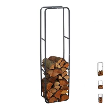 Relaxdays Metal Firewood Rack