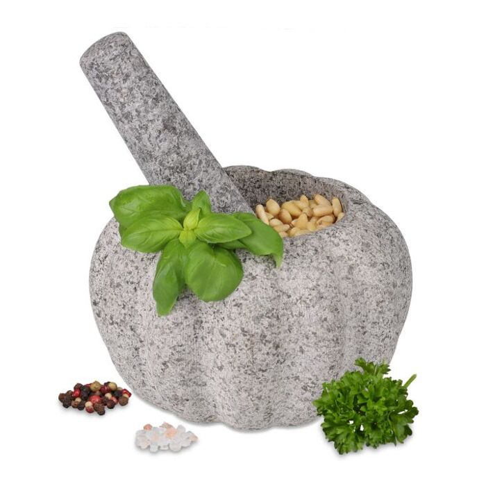 Relaxdays Mortar and Pestle Set made of Granite