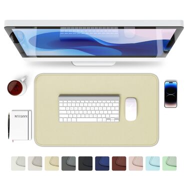 Підкладка на стіл GOMIN 80x40 см з PU шкіри, водонепроникна, антиковзка - килимок для миші XXL для офісу та дому