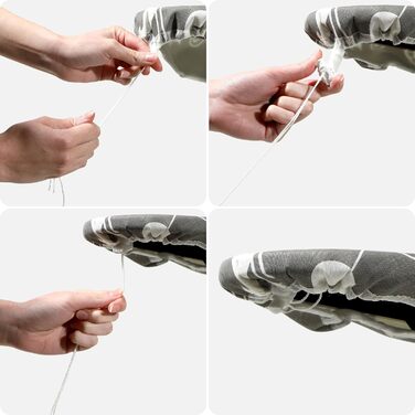 Покриття для прасувальної дошки KADAX з шнурком, бавовняне покриття для прасувального столу, підходить для парових прасок, замінне покриття для прасувальної дошки з м'яким шаром (кактуси 132x48)