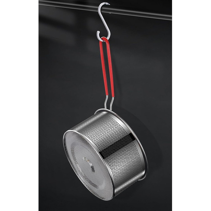 Ситечко для пасти, нержавіюча сталь, 20 см - сито для макаронів, глибокий кошик для смаження, друшляг для кухні