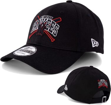 Кепка New Era New York Yankees 39thirty Flexfit чорна, універсальний розмір
