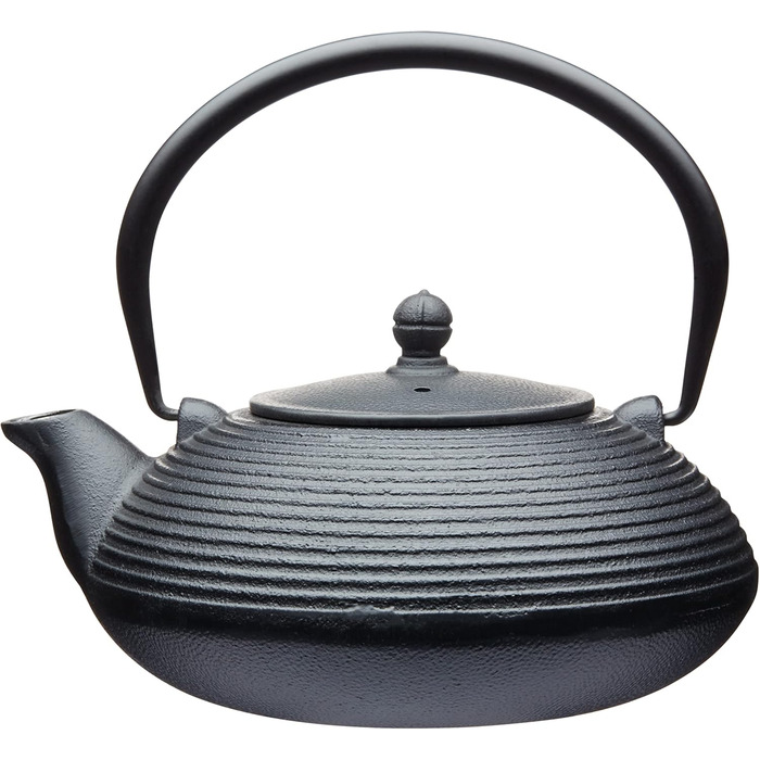 Тайська чайник La Cafetière з чавуну, 600 мл, з ситом, на 3 чашки (чорний, 20 x 20 x 10 см)
