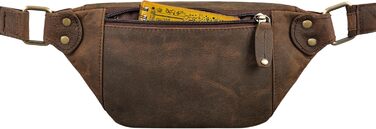 STILORD 'Orson' поясна сумка з натуральної шкіри - чоловіча/жіноча, на пояс, захист від крадіжки, водовідштовхувальна, колір: коричневий (Colorado)