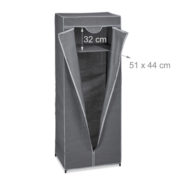 Relaxdays Clothes Closet with Clothes Rod