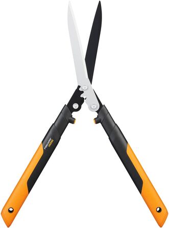 Садові ножиці Fiskars PowerGear X HSX92, антипригарне покриття, сталеві леза, 63 см, чорні/помаранчеві