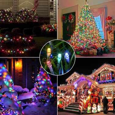 Гірлянда святкова для дому та саду, 10м, 100 LED, тепле біле світло, з таймером, вологостійка, 8 режимів, для декорування ялинки та приміщень