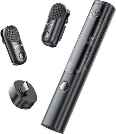 BOYA Magic-05: Бездротовий мікрофон для iPhone 15/16, Android, USB-C. Lavalier, ручний, настільний, для камери та стрімінгу