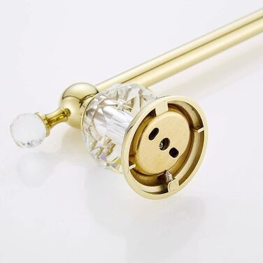 Golden Bathroom Toothbrush Holder, Gold Crystals, Bathroom Hardware (Towel Bar, Bright Gold)