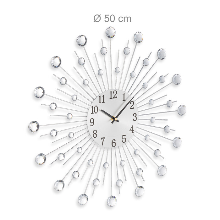 Relaxdays Wall Clock Diamond Ø 50 cm