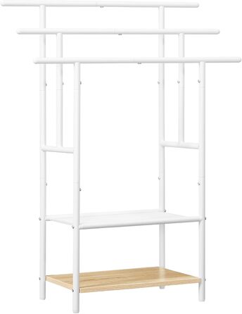 HOOBRO Настінна/Підлогова Сушарка для Рушників з 3 Перекладинами та 2 Полицями, Колір: Темно-Коричневий/Чорний, EBF05LB01