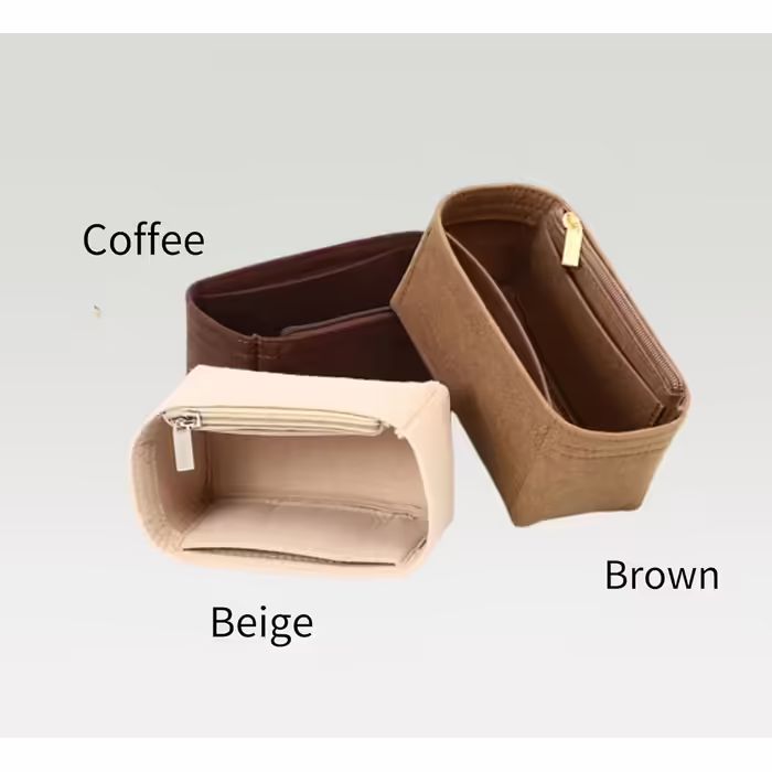 LinerLink Purse Organizer for LV Nice Mini Bag (20 x 13.5 x 12 cm (L x H x D), handcrafted purse insert, 2 mm felt purse insert, women's handbag shaper (Beige, Style C), Nice Mini Bag