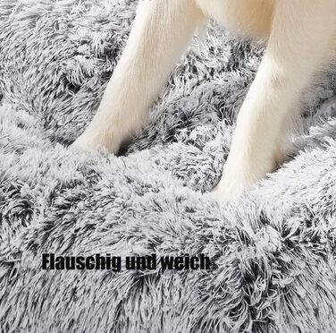 М'яке ліжко для собак SOAI, плюшеве килим для собак, корзина для собак, м'яке покриття, для середніх собак і котів (65x48 см) Бежеве