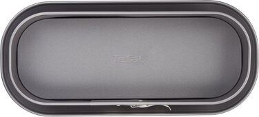Форма для випічки Tefal Delibake з кришкою, 30x11 см, червоно-сіра - антипригарна форма для кексів та пирогів