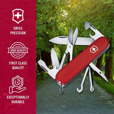 Мультитул Victorinox Super Tinker: швейцарський ніж з 14 функціями (червоний)