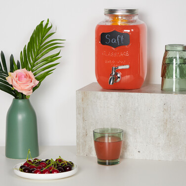 Relaxdays Drink Dispenser with Fruit Insert, 4L