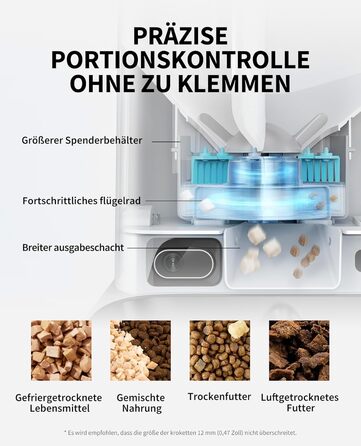 Автоматичний годівниця для котів та собак PETKIT з камерою та AI, 5л, 1-10 прийомів їжі/день, 1-30 порцій