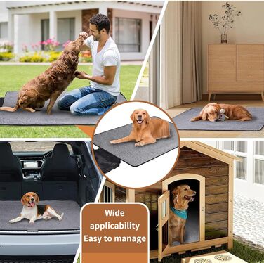 Водонепроникний килимок для собак - туристичний килимок для тварин, розкладний, 100 x 70 см, для дому та подорожей