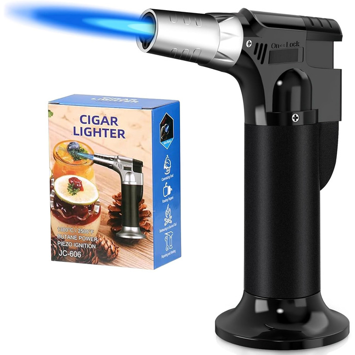 Фламбер (Royouzi) з блокуванням безпеки: регульований, наповнюваний, для приготування Crème brûlée, грилю, приготування їжі, кемпінгу