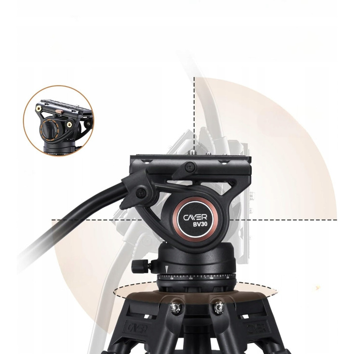 Міцний відеоштатив Cayer BV30, висота 162,5 см