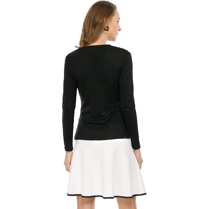 Allegra K жіноча в'язана кофта, чорна