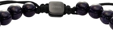 Чоловічий браслет Fossil з нержавіючої сталі з мушлями, колір світло-зелений (темно-чорний)