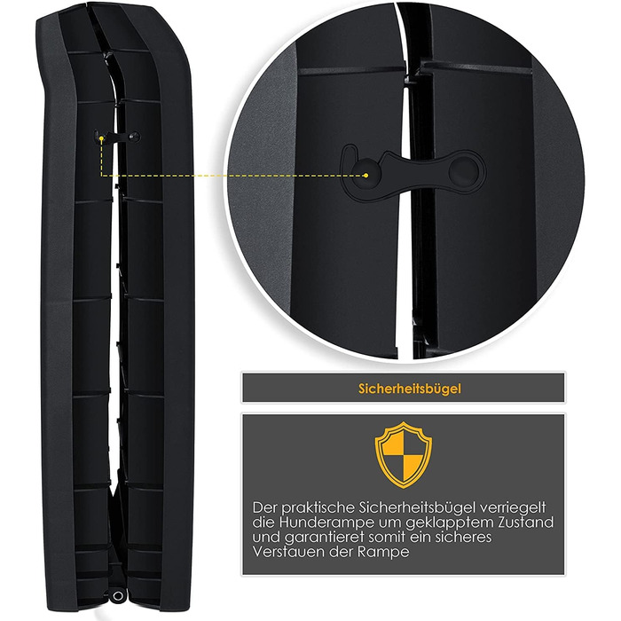 Східці для собак KESSER® - рампи для автомобіля, до 90 кг, 156x40 см, блакитні