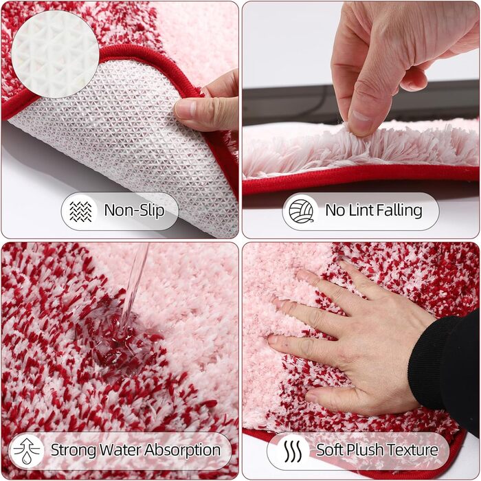 Набір аксесуарів для ванної кімнати, 17 предметів: смітник, диспенсери для мила/лосьйону (3 шт.), тримач для зубних щіток, мильниця, стакан, 6 дерев'яних гачків, піднос для ванної кімнати (Рожевий 1). Комплект для ванної + штора для душу + килимок для ван