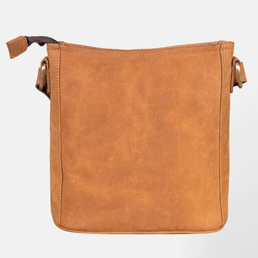 Сумка жіноча шкіряна Leabags Premium Nature Hellbraun: крос-боді, на плече, для роботи, університету, школи, повсякдення
