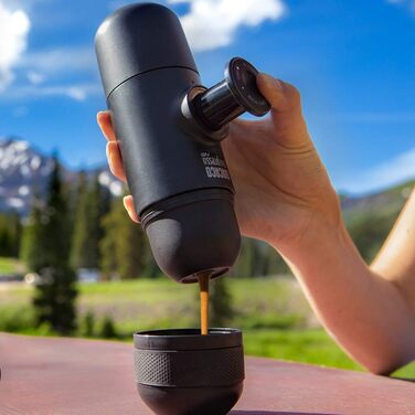 WACACO Minipresso NS, Portable Espresso Machine, Compatible with *Nespresso®* Capsules (Original capsules from NS and compatible products), Travel Coffee Machine, Manually Operated, perfect for hiking