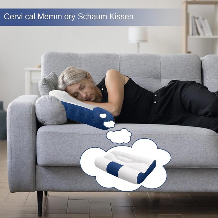 Novgorod Neck Pillow, Contour Pillow for Sleeping | Ergonomic Contour Bed Pillow, Adjustable Height, Contoured Neck Support Pillow for Neck Relief