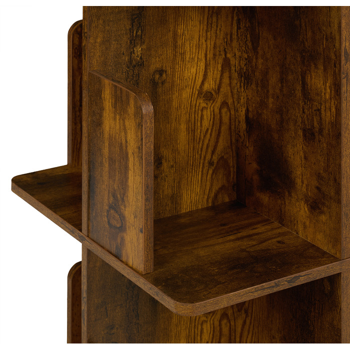 Corner Bookshelf with Industrial Design