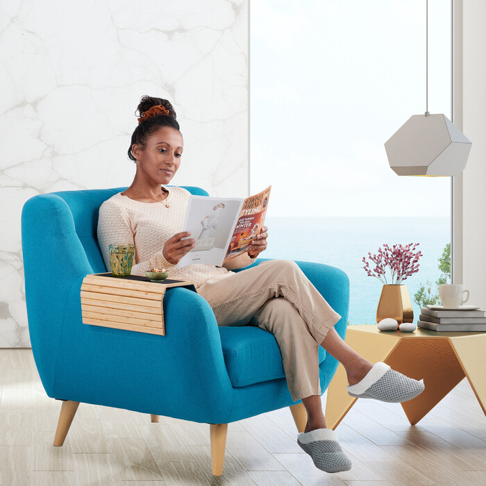 Relaxdays Bamboo Side Table - Natural
