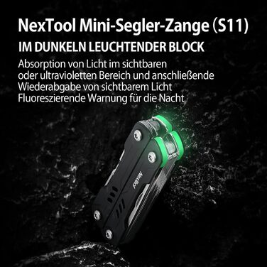 9-in-1 Mini-Multitool with Needle-Nose Pliers, Scissors, SIM Extractor, and Screwdriver - For Travel, EDC, TSA Approved, Blade-Free (Mini Sailor Lite) (Sailor S11-black)