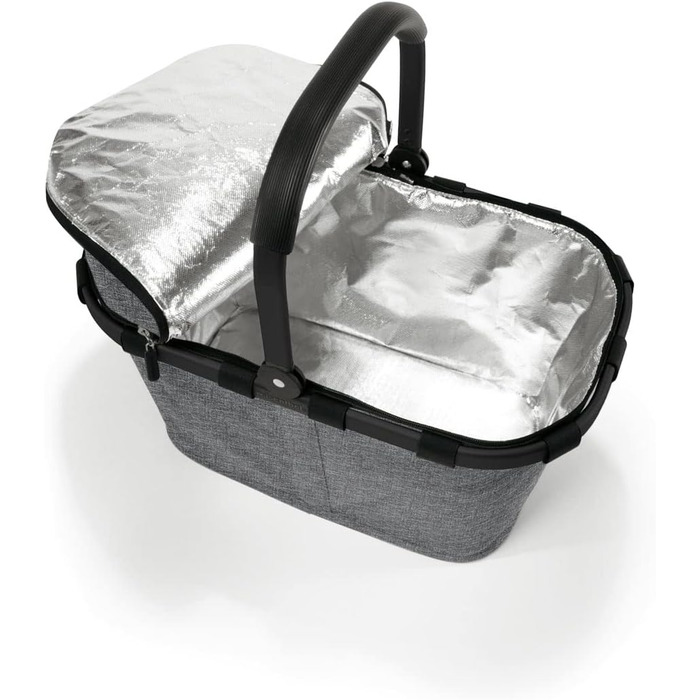 Термосумка-кошик reisenthel carrybag iso з кришкою, водонепроникна, для покупок, срібляста